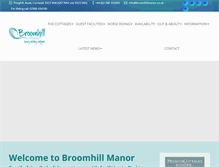 Tablet Screenshot of broomhillmanor.co.uk